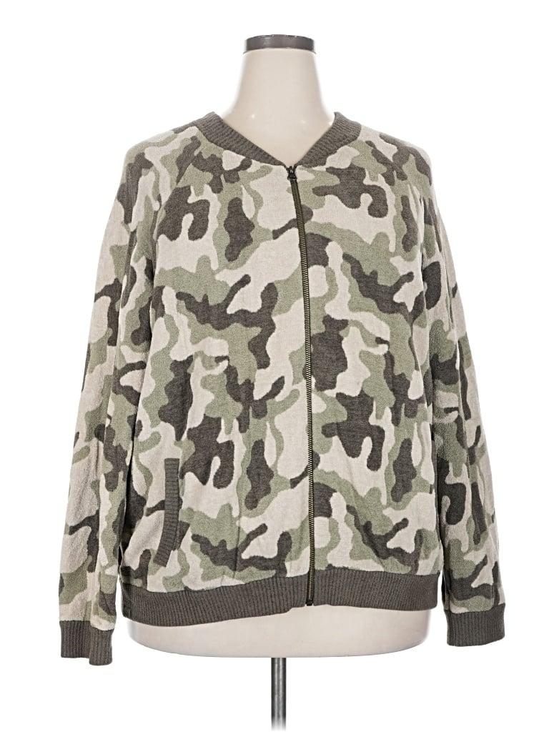 Pre-owned Barefoot Dreams Cardigan Sweater In Gray