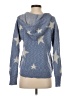 Lush 100% Acrylic Stars Blue Pullover Sweater Size S - photo 2