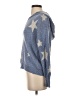 Lush 100% Acrylic Stars Blue Pullover Sweater Size S - photo 5