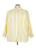 Torrid Stripes Yellow 3/4 Sleeve Button-Down Shirt Size 3X Plus (3) - photo 1