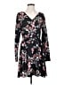 Ann Taylor LOFT 100% Polyester Floral Black Casual Dress Size S - photo 1