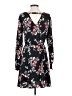Ann Taylor LOFT 100% Polyester Floral Black Casual Dress Size S - photo 2