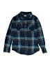 Hawk Plaid Blue Long Sleeve Button-Down Shirt Size M (kids) - photo 1