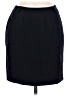 DKNY 100% Wool Solid Black Wool Skirt Size 6 - photo 1