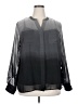 Covington 100% Polyester Color Block Black Long Sleeve Blouse Size 2X - photo 1