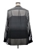 Covington 100% Polyester Color Block Black Long Sleeve Blouse Size 2X - photo 2