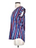 Express Stripes Blue Short Sleeve Blouse Size XS - photo 5