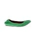 Lanvin 100% Leather Color Block Green Flats Size EU 39 - photo 1