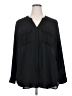 a.n.a. A New Approach 100% Polyester Black 3/4 Sleeve Blouse Size 2X - photo 1