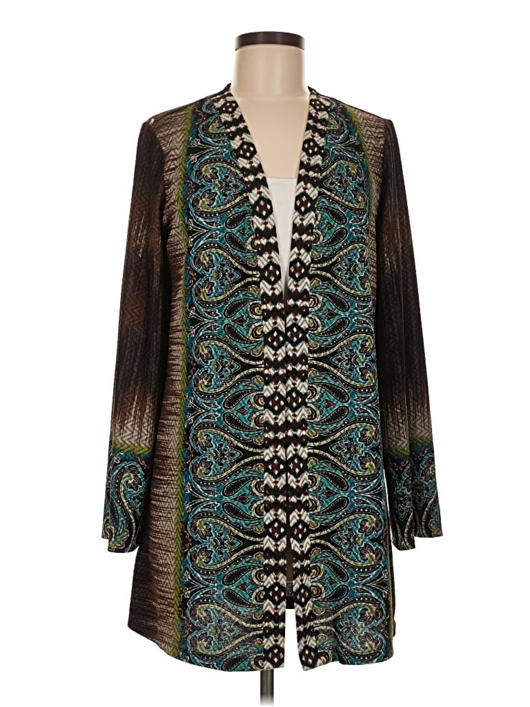 Pre-owned Susan Graver Cardigan Sweater In Blue