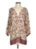 Glam 100% Rayon Ivory 3/4 Sleeve Blouse Size S - photo 1