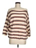Lumiere 100% Cotton Stripes Tan Pullover Sweater Size M - photo 1
