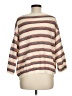 Lumiere 100% Cotton Stripes Tan Pullover Sweater Size M - photo 2