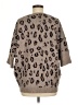 New Directions Animal Print Brown Tan Cardigan Size M (estimated) - photo 2