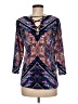 Assorted Brands Blue 3/4 Sleeve Blouse Size M - photo 2