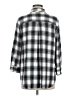 Intro Plaid Silver 3/4 Sleeve Button-Down Shirt Size M - photo 2