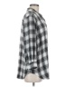 Intro Plaid Silver 3/4 Sleeve Button-Down Shirt Size M - photo 4