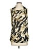 Adiva 100% Polyester Gold Tan Sleeveless Blouse Size S - photo 1