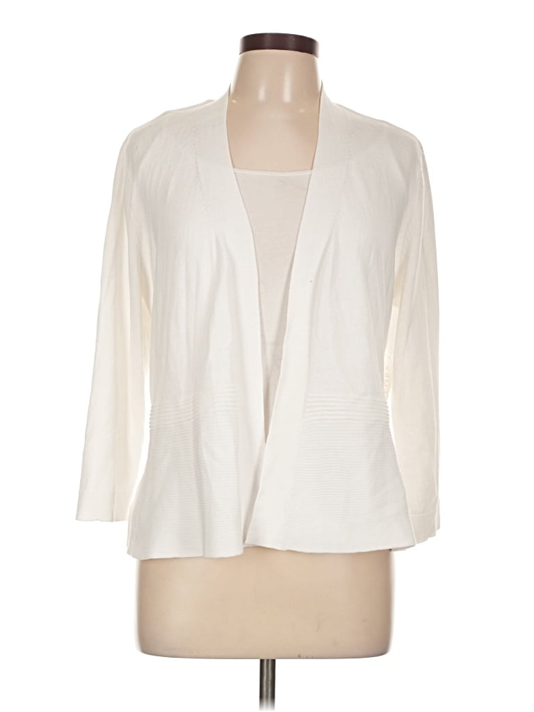 Pre-owned Retrology Cardigan Sweater In White