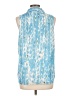Etcetera 100% Polyester Blue Sleeveless Blouse Size 12 - photo 2