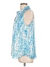 Etcetera 100% Polyester Blue Sleeveless Blouse Size 12 - photo 5