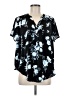 Torrid 100% Polyester Floral Black Short Sleeve Blouse Size Med Plus (00) - photo 1
