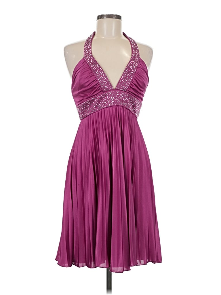 Pre-owned Betsy & Adam Cocktail Dress In Purple