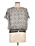 Max Studio 100% Polyester Gray Short Sleeve Blouse Size L - photo 1