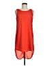Everly 100% Polyester Solid Orange Casual Dress Size M - photo 1