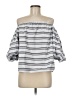 1.State 100% Cotton Stripes Gray 3/4 Sleeve Blouse Size M - photo 1