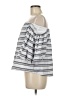 1.State 100% Cotton Stripes Gray 3/4 Sleeve Blouse Size M - photo 5