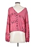Ann Taylor LOFT 100% Polyester Pink Long Sleeve Blouse Size S - photo 2