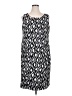 Jones Studio Graphic Black Casual Dress Size 16W - photo 1
