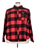 Cato 100% Cotton Plaid Red Long Sleeve Button-Down Shirt Size 26 - 28 - photo 1