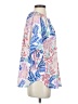 Yumi Kim 100% Polyester Floral Blue 3/4 Sleeve Blouse Size S - photo 4