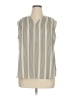 Apt. 9 100% Polyester Stripes Gray Sleeveless Blouse Size XL - photo 1