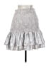 Likely 100% Polyester Paisley Silver Gray Casual Skirt Size M - photo 2