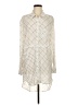 Leith Argyle Ivory Long Sleeve Blouse Size M - photo 1