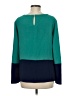 Cremieux Color Block Teal Long Sleeve Top Size M - photo 2