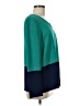 Cremieux Color Block Teal Long Sleeve Top Size M - photo 4