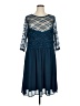 Unbranded 100% Polyamide Blue Teal Cocktail Dress Size 24 waist - photo 1