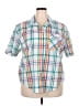 Assorted Brands Plaid White Short Sleeve Button-Down Shirt Size 22W - photo 1