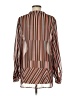 CAbi 100% Polyester Stripes Brown Long Sleeve Blouse Size M - photo 2