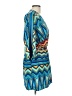 Veronica M. Chevron-herringbone Blue Casual Dress Size L - photo 4