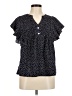 Shein Polka Dots Black Short Sleeve Blouse Size 6 - photo 1