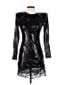 L'Agence 100% Polyester Metallic Black Cocktail Dress Size XL (4) - photo 1