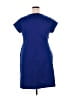 Simplee Solid Blue Casual Dress Size 2X - photo 2