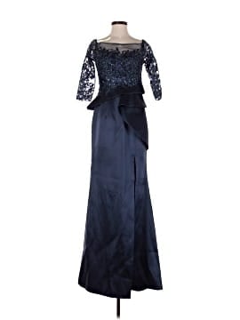 Adrianna Papell 100% Polyester Blue Cocktail Dress Size 4