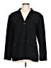 Blacker by Stanley Blacker 100% Polyester Black Blazer Size 12 - photo 1