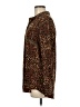 Nine West 100% Polyester Animal Print Brown Long Sleeve Blouse Size M - photo 5